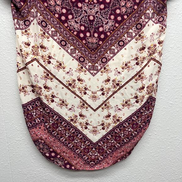 Rewind Mixed Media Bohemian Fairy Lightweight Floral Chiffon Womens Top Small - Picture 4 of 10